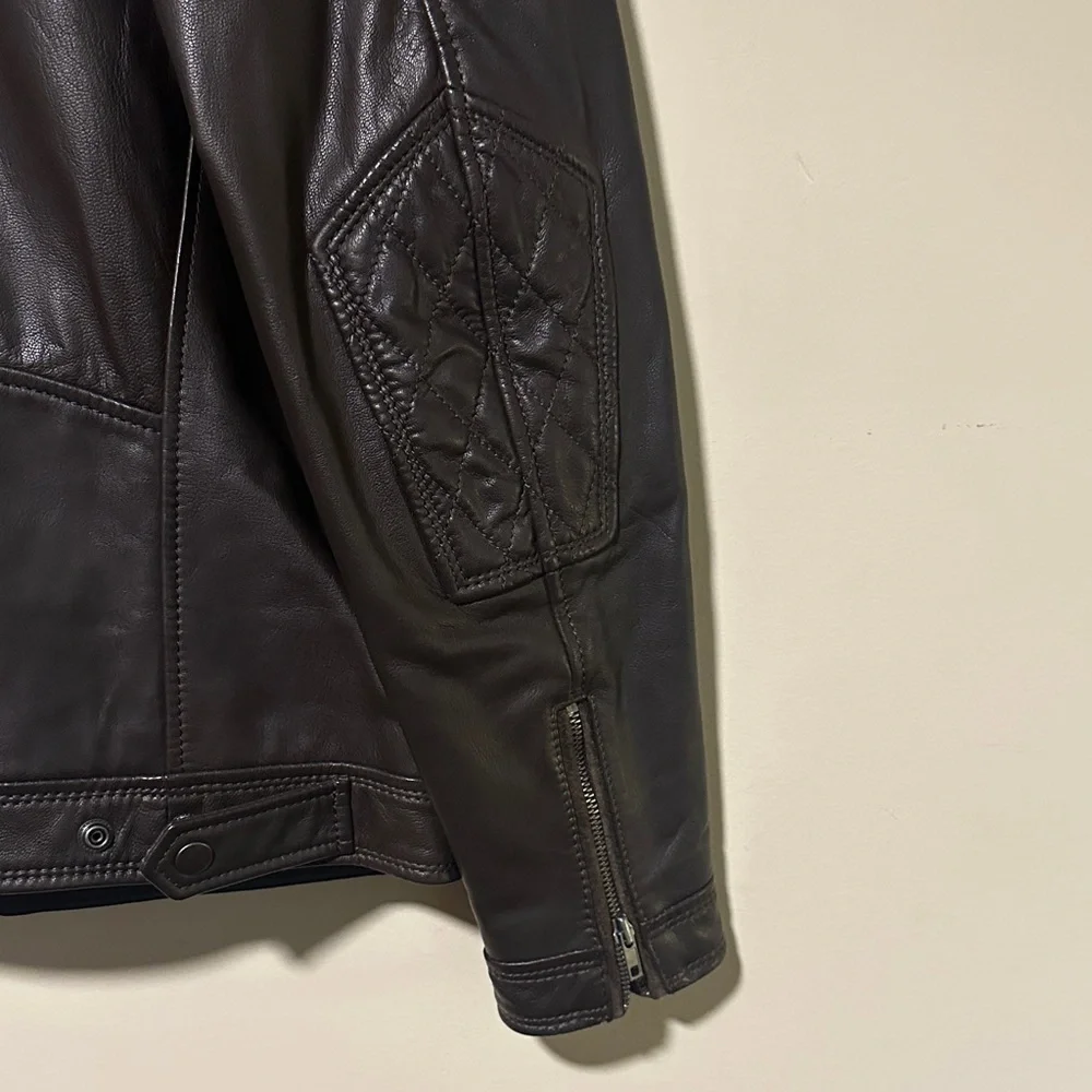 Diesel Brown Leather Jacket - Picture 7 of 7